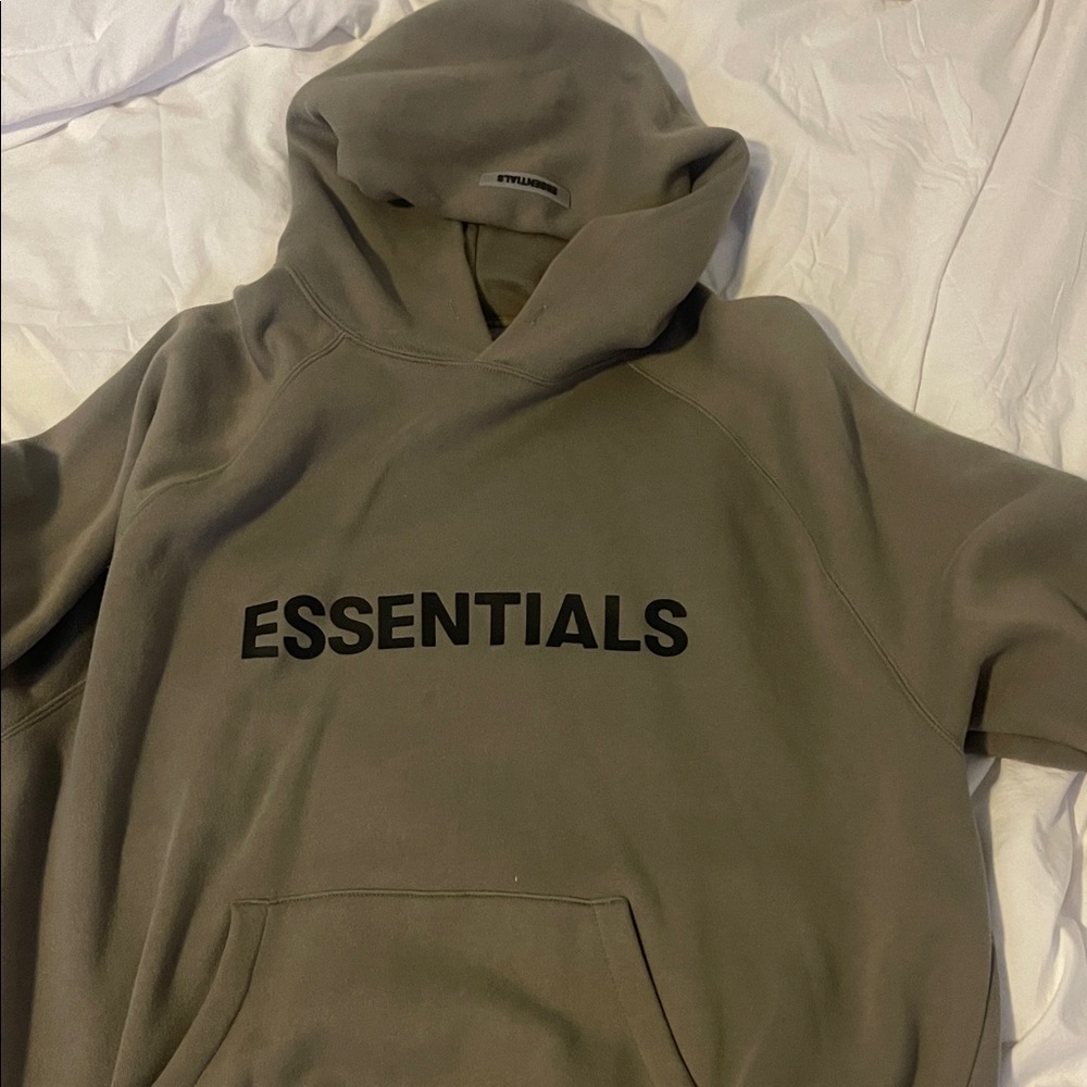 Essentials sage Green/brown Hoodie